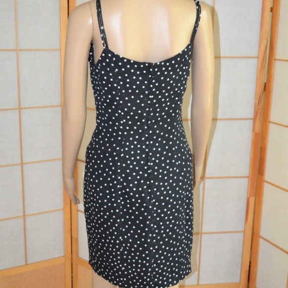 Ann Taylor Black & White Polka Dot Sheath Dress 4 - Picture 3 of 4